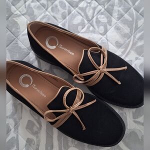 Journee Collection Women’s Eilien Slip On Bow Loafers  Black Size 9